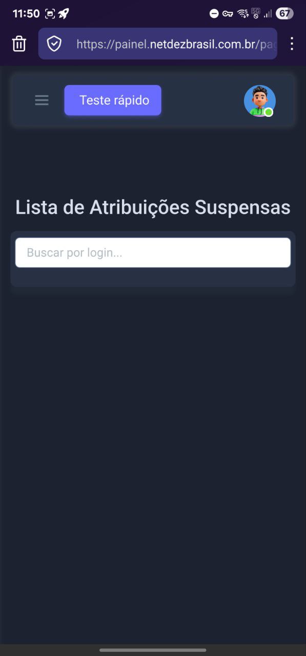 Lista de revendedores suspensos com campo de busca.